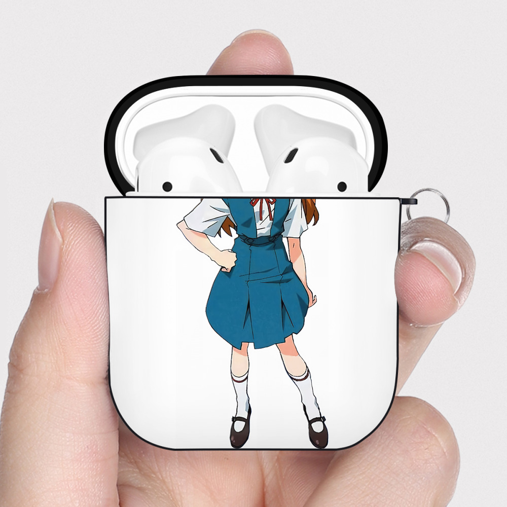 （画像用） EVA 新世紀エヴァンゲリオン AirPods 第2世代保護ケース ハードシェル ブラック 耐衝撃・防指紋・カラビナ付き