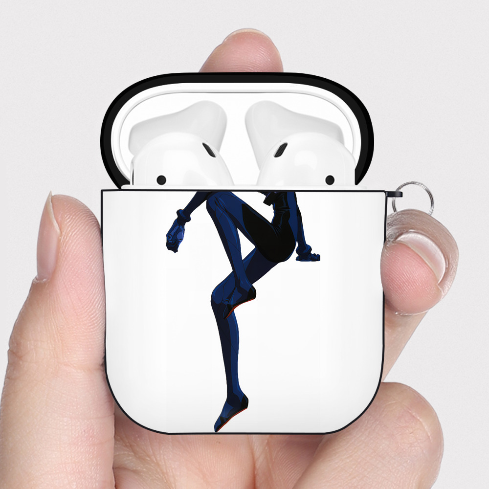 （画像用） EVA 新世紀エヴァンゲリオン AirPods 第2世代保護ケース ハードシェル ブラック 耐衝撃・防指紋・カラビナ付き