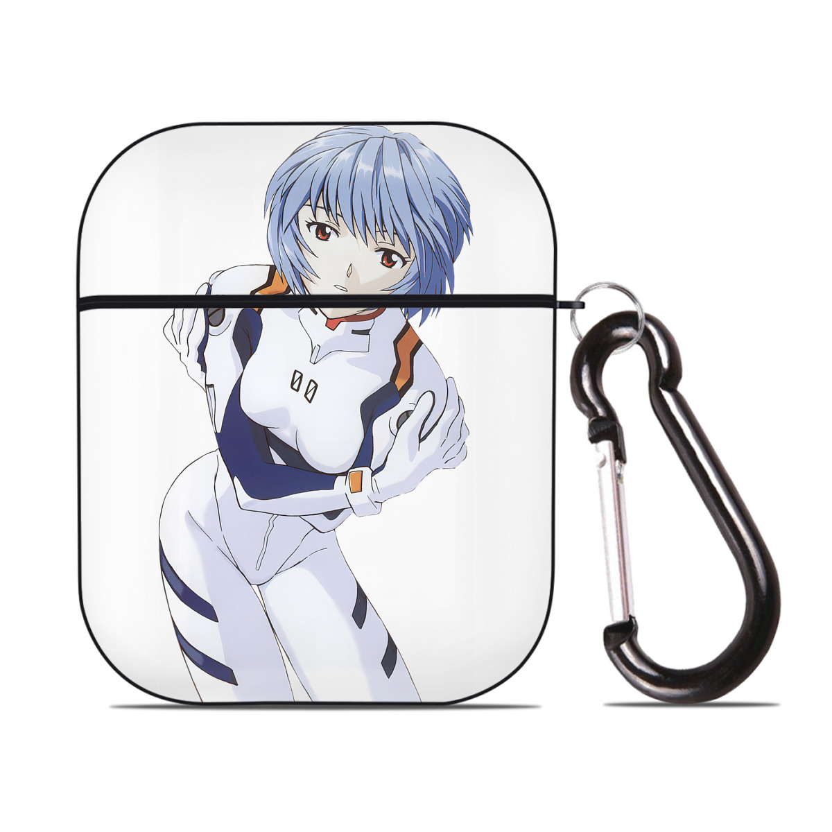 （画像用） EVA 新世紀エヴァンゲリオン AirPods 第2世代保護ケース ハードシェル ブラック 耐衝撃・防指紋・カラビナ付き