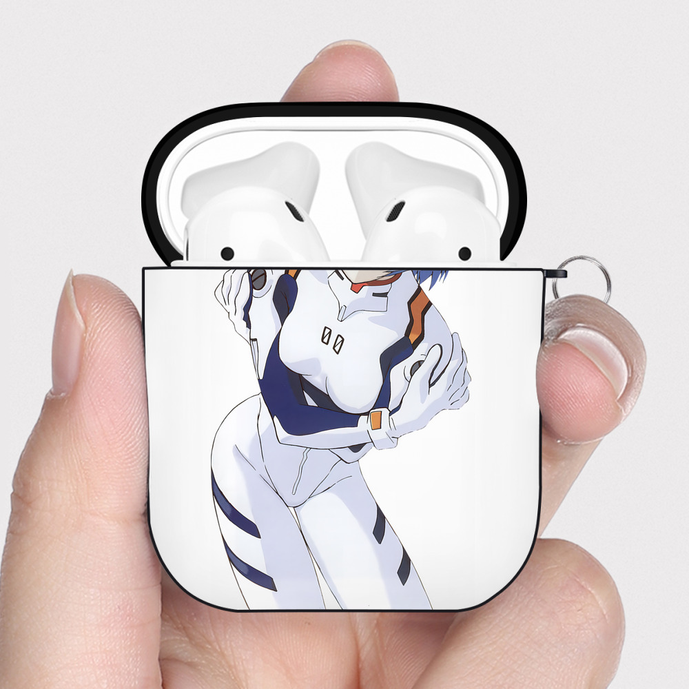 （画像用） EVA 新世紀エヴァンゲリオン AirPods 第2世代保護ケース ハードシェル ブラック 耐衝撃・防指紋・カラビナ付き