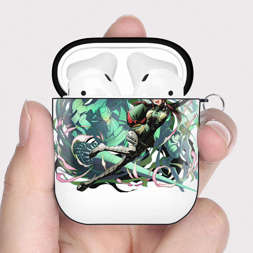 （画像用） EVA 新世紀エヴァンゲリオン AirPods 第2世代保護ケース ハードシェル ブラック 耐衝撃・防指紋・カラビナ付き