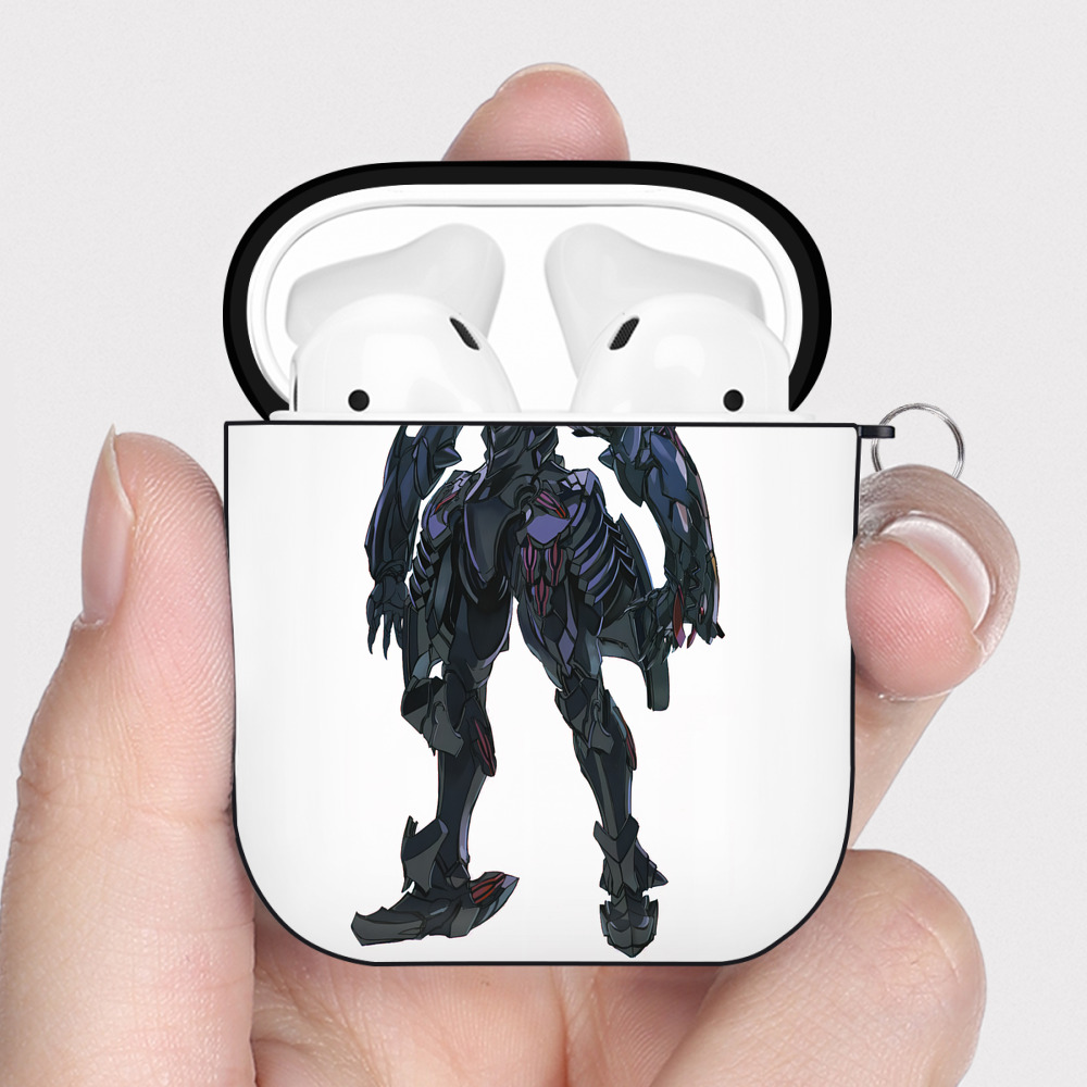 （画像用） EVA 新世紀エヴァンゲリオン AirPods 第2世代保護ケース ハードシェル ブラック 耐衝撃・防指紋・カラビナ付き
