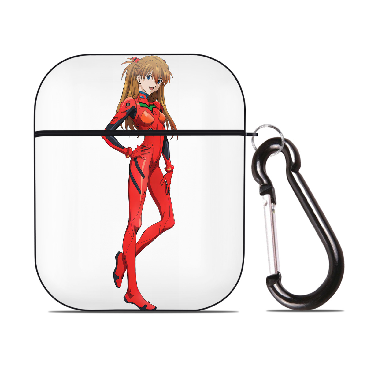 （画像用） EVA 新世紀エヴァンゲリオン AirPods 第2世代保護ケース ハードシェル ブラック 耐衝撃・防指紋・カラビナ付き