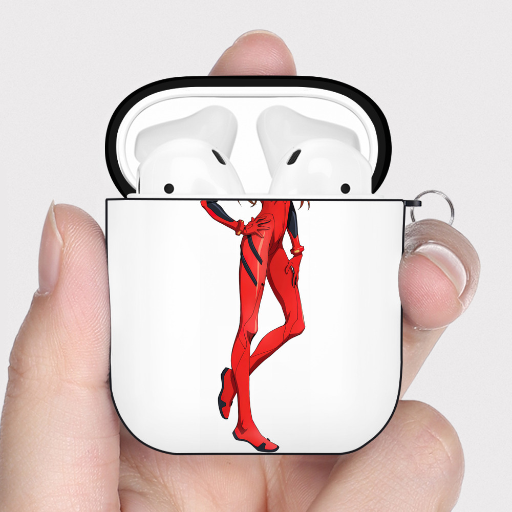（画像用） EVA 新世紀エヴァンゲリオン AirPods 第2世代保護ケース ハードシェル ブラック 耐衝撃・防指紋・カラビナ付き