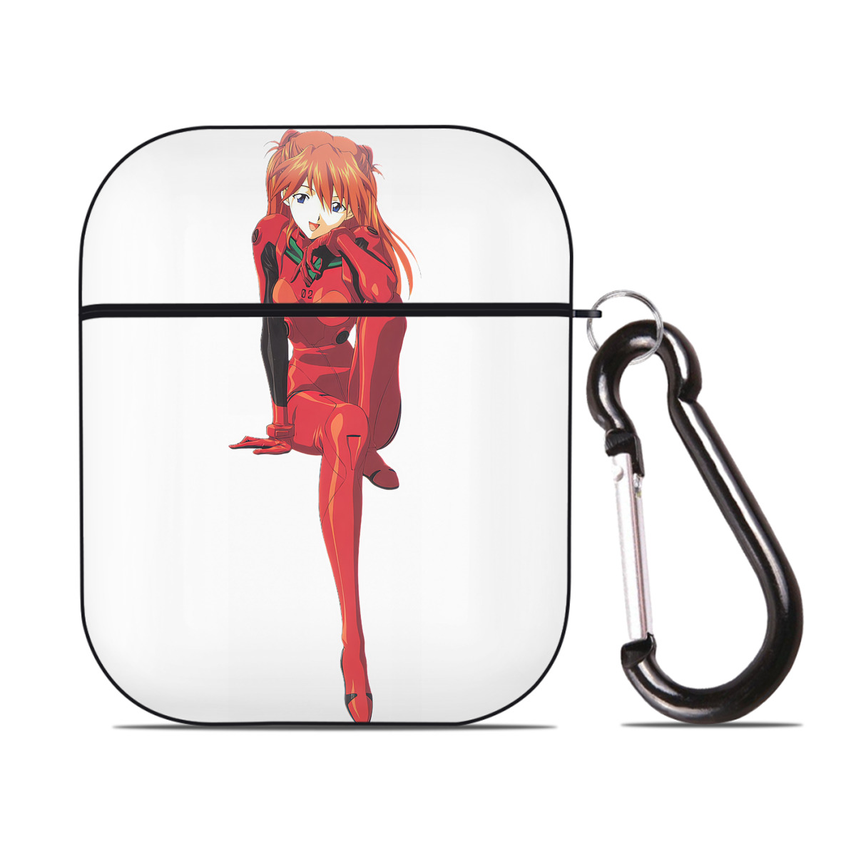 （画像用） EVA 新世紀エヴァンゲリオン AirPods 第2世代保護ケース ハードシェル ブラック 耐衝撃・防指紋・カラビナ付き