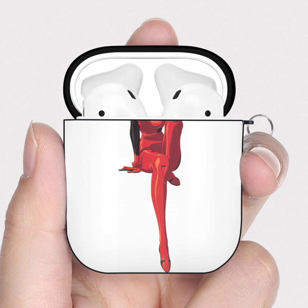 （画像用） EVA 新世紀エヴァンゲリオン AirPods 第2世代保護ケース ハードシェル ブラック 耐衝撃・防指紋・カラビナ付き