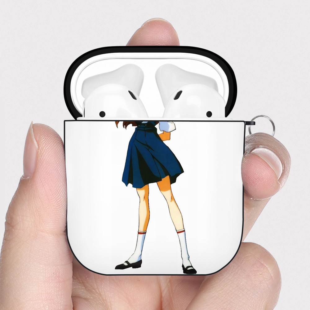 （画像用） EVA 新世紀エヴァンゲリオン AirPods 第2世代保護ケース ハードシェル ブラック 耐衝撃・防指紋・カラビナ付き