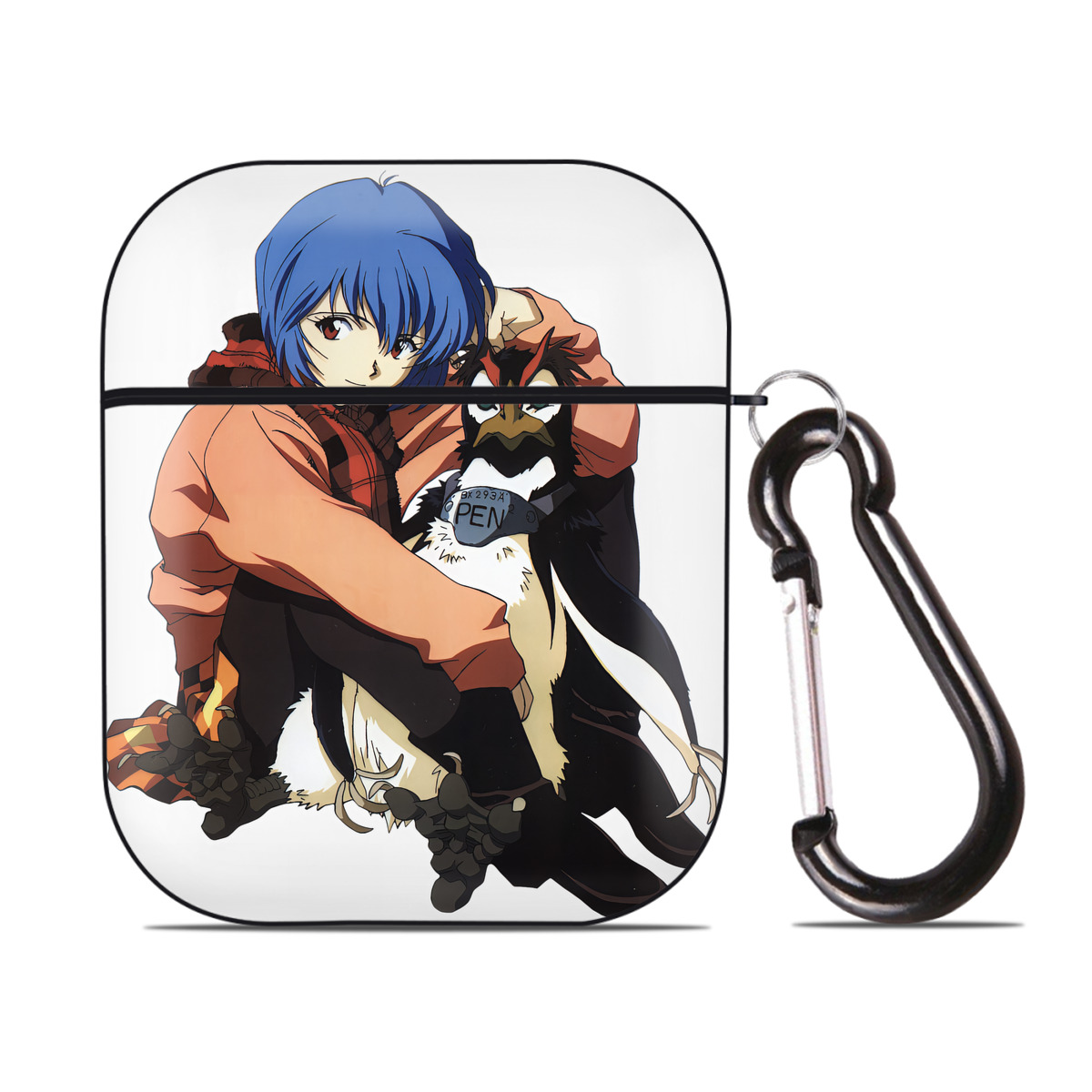 （画像用） EVA 新世紀エヴァンゲリオン AirPods 第2世代保護ケース ハードシェル ブラック 耐衝撃・防指紋・カラビナ付き