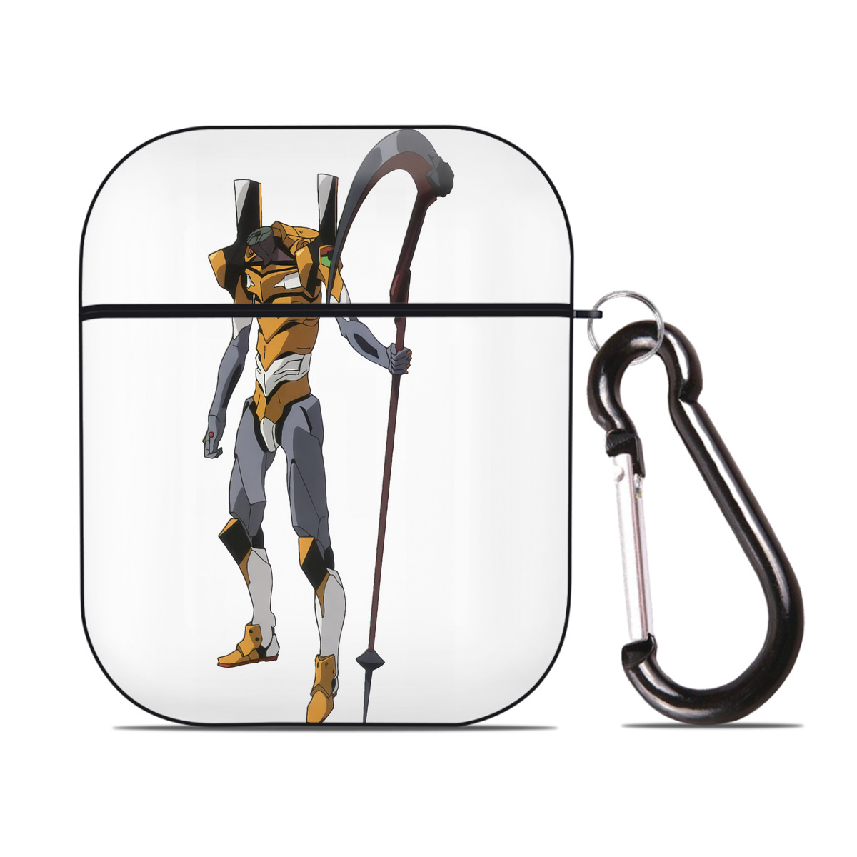 （画像用） EVA 新世紀エヴァンゲリオン AirPods 第2世代保護ケース ハードシェル ブラック 耐衝撃・防指紋・カラビナ付き