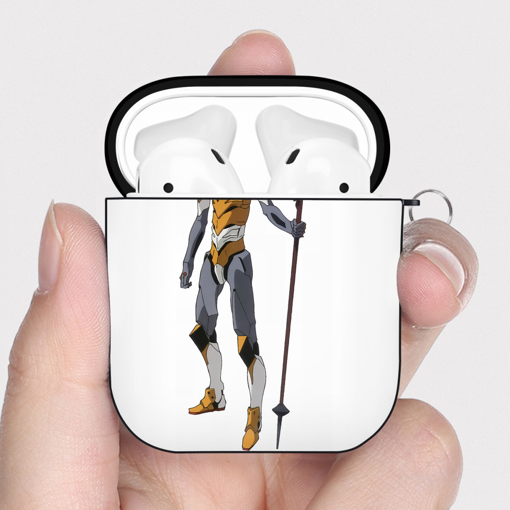（画像用） EVA 新世紀エヴァンゲリオン AirPods 第2世代保護ケース ハードシェル ブラック 耐衝撃・防指紋・カラビナ付き