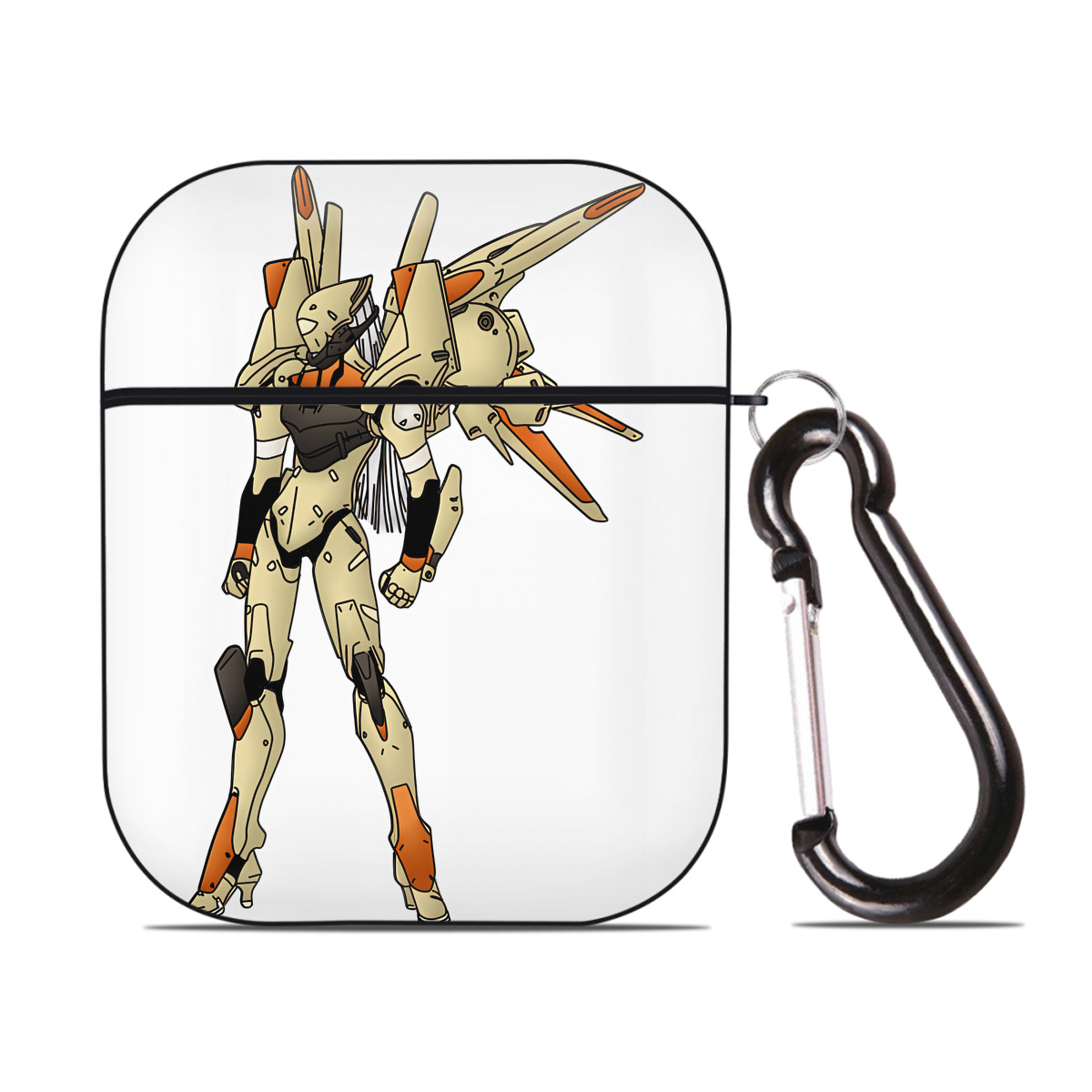 （画像用） EVA 新世紀エヴァンゲリオン AirPods 第2世代保護ケース ハードシェル ブラック 耐衝撃・防指紋・カラビナ付き