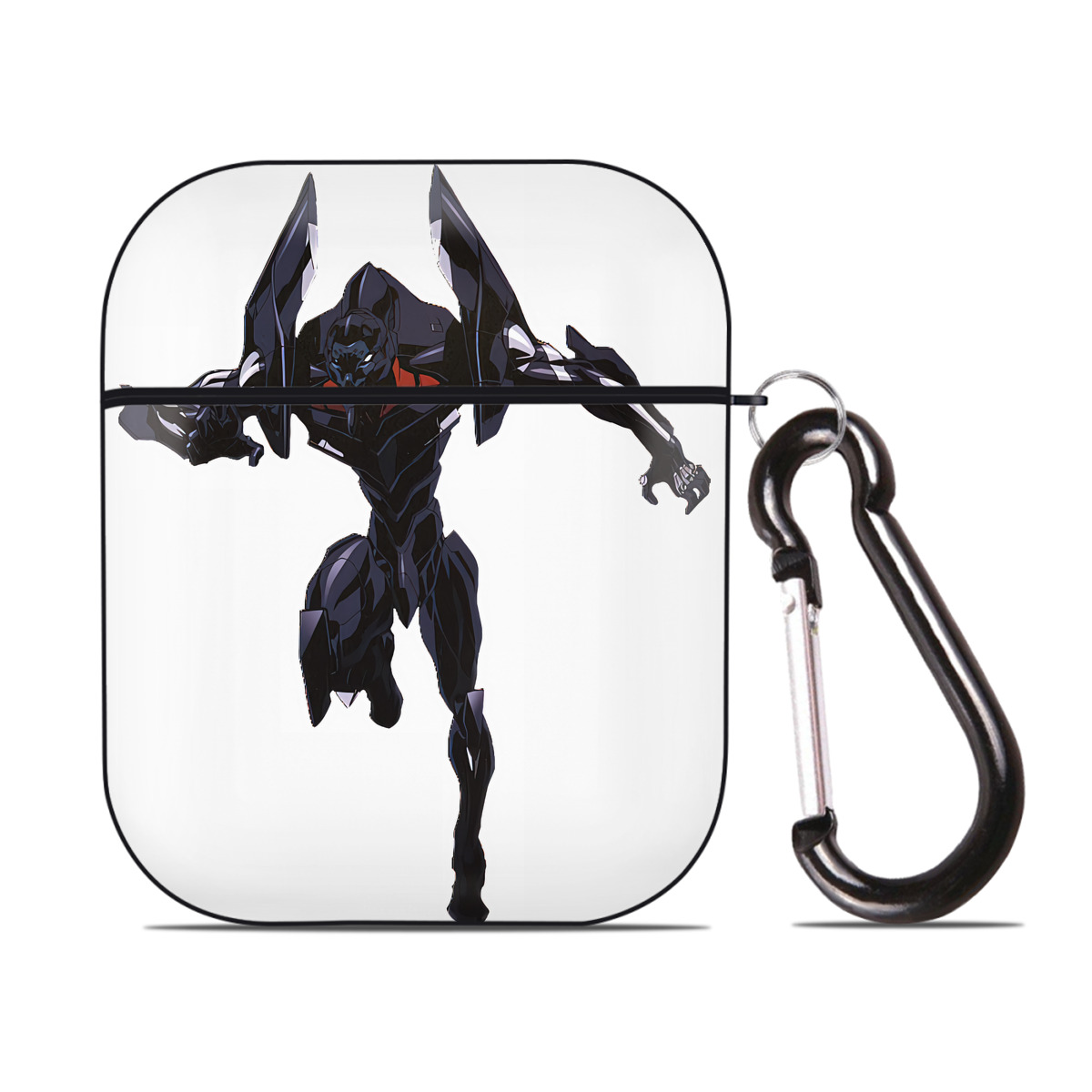（画像用） EVA 新世紀エヴァンゲリオン AirPods 第2世代保護ケース ハードシェル ブラック 耐衝撃・防指紋・カラビナ付き