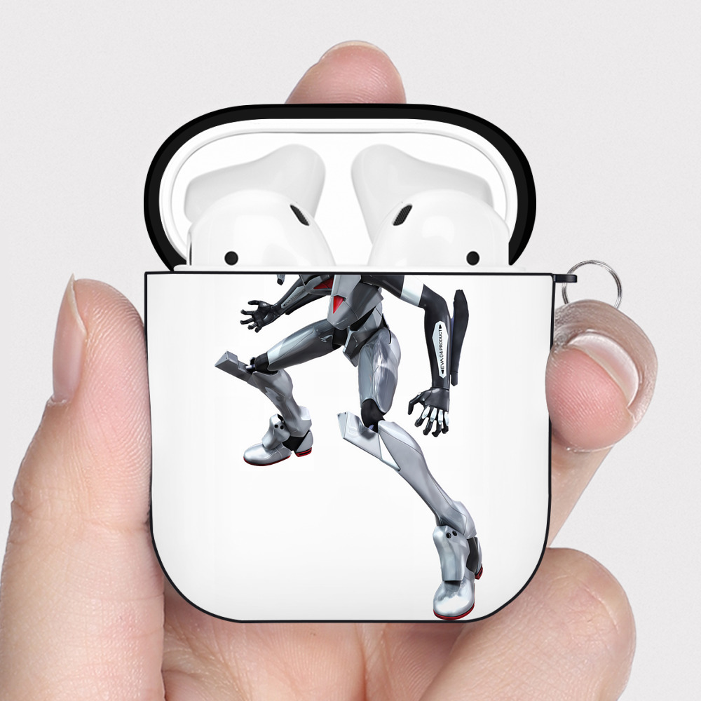 （画像用） EVA 新世紀エヴァンゲリオン AirPods 第2世代保護ケース ハードシェル ブラック 耐衝撃・防指紋・カラビナ付き