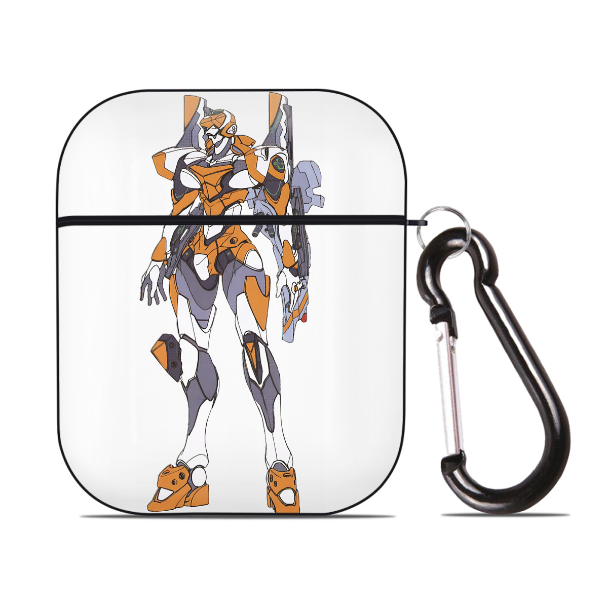 （画像用） EVA 新世紀エヴァンゲリオン AirPods 第2世代保護ケース ハードシェル ブラック 耐衝撃・防指紋・カラビナ付き