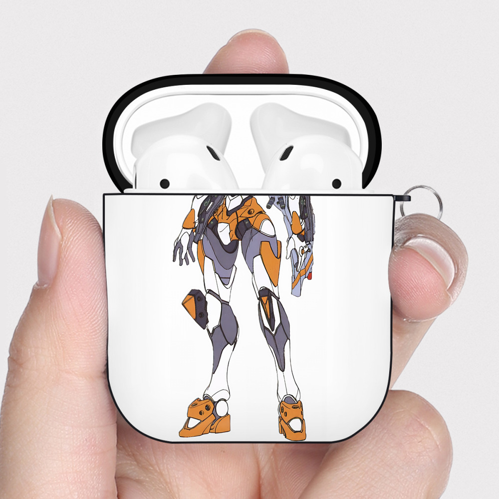 （画像用） EVA 新世紀エヴァンゲリオン AirPods 第2世代保護ケース ハードシェル ブラック 耐衝撃・防指紋・カラビナ付き