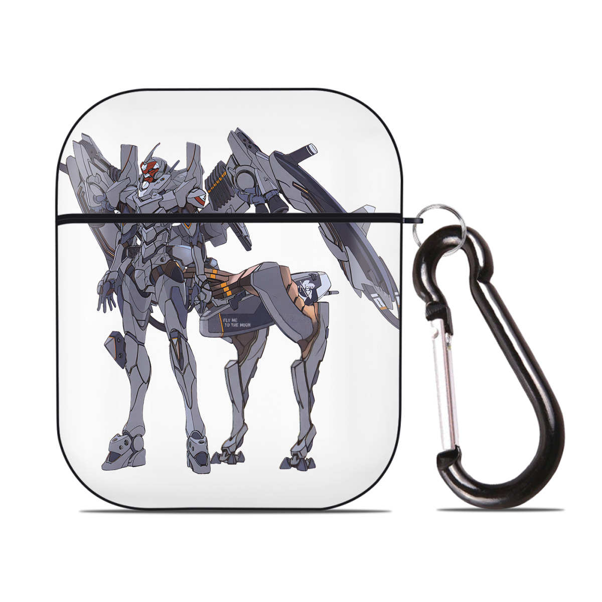（画像用） EVA 新世紀エヴァンゲリオン AirPods 第2世代保護ケース ハードシェル ブラック 耐衝撃・防指紋・カラビナ付き