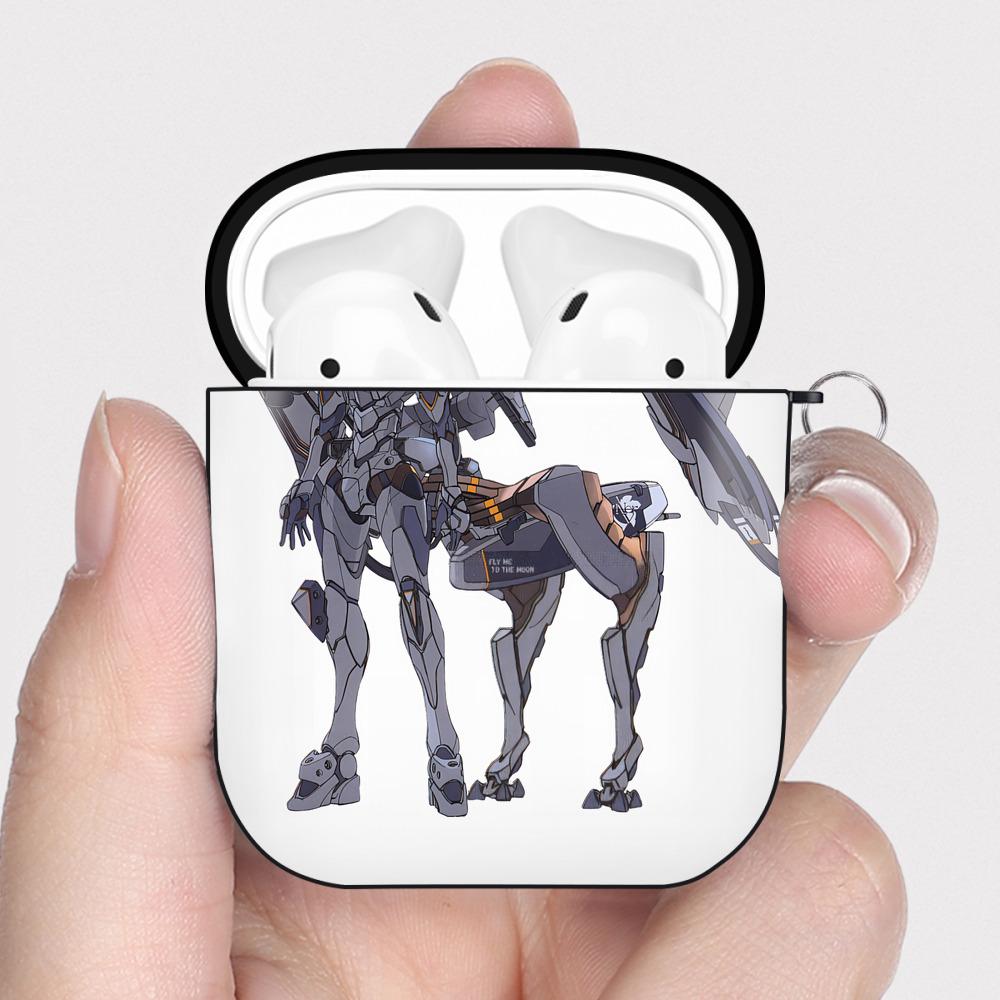 （画像用） EVA 新世紀エヴァンゲリオン AirPods 第2世代保護ケース ハードシェル ブラック 耐衝撃・防指紋・カラビナ付き