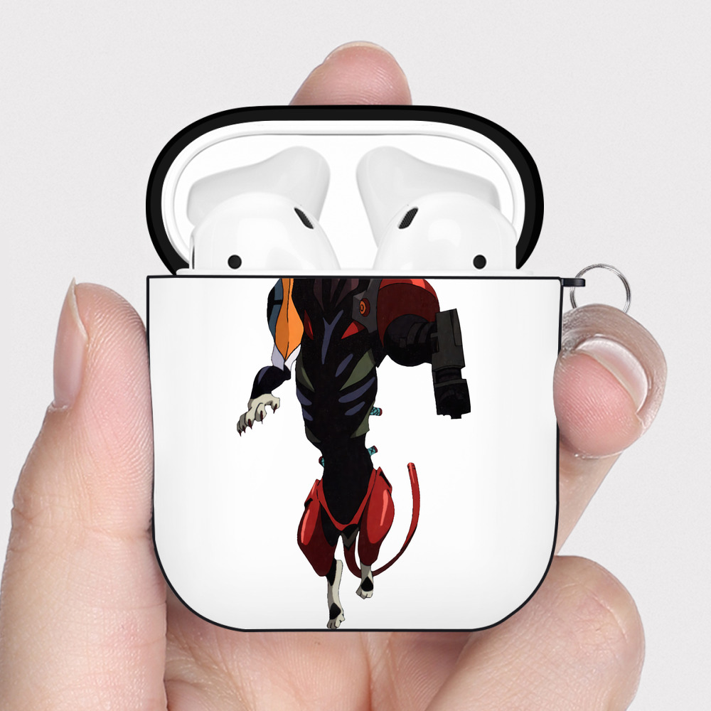 （画像用） EVA 新世紀エヴァンゲリオン AirPods 第2世代保護ケース ハードシェル ブラック 耐衝撃・防指紋・カラビナ付き