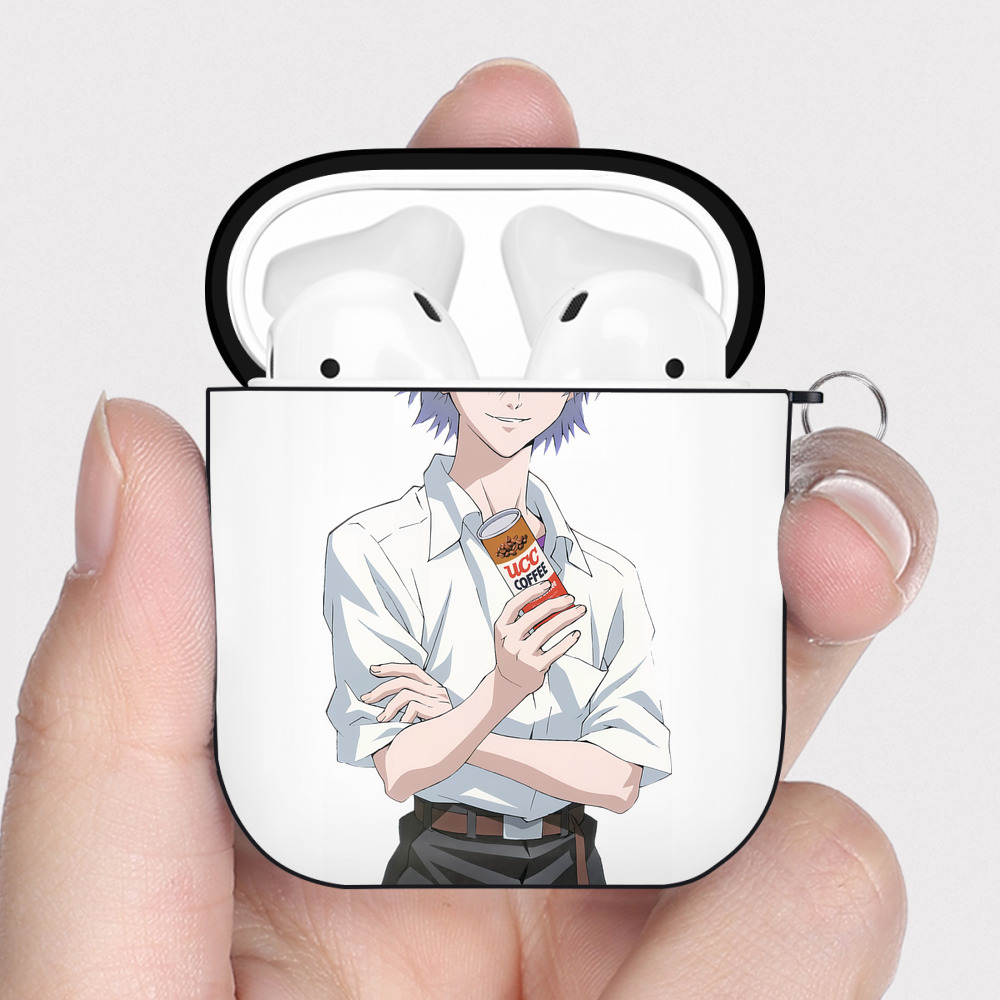 （画像用） EVA 新世紀エヴァンゲリオン AirPods 第2世代保護ケース ハードシェル ブラック 耐衝撃・防指紋・カラビナ付き