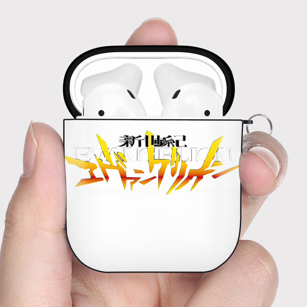 （画像用） EVA 新世紀エヴァンゲリオン AirPods 第2世代保護ケース ハードシェル ブラック 耐衝撃・防指紋・カラビナ付き