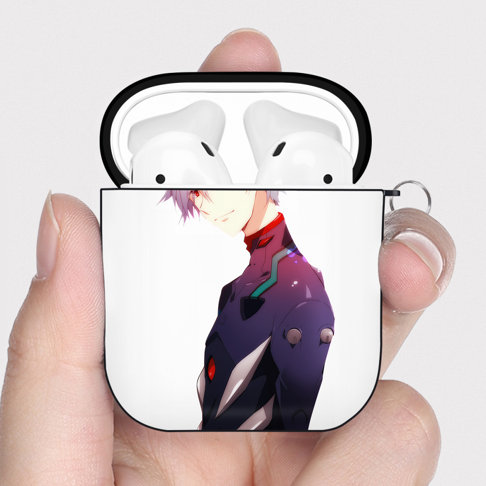 （画像用） EVA 新世紀エヴァンゲリオン AirPods 第2世代保護ケース ハードシェル ブラック 耐衝撃・防指紋・カラビナ付き