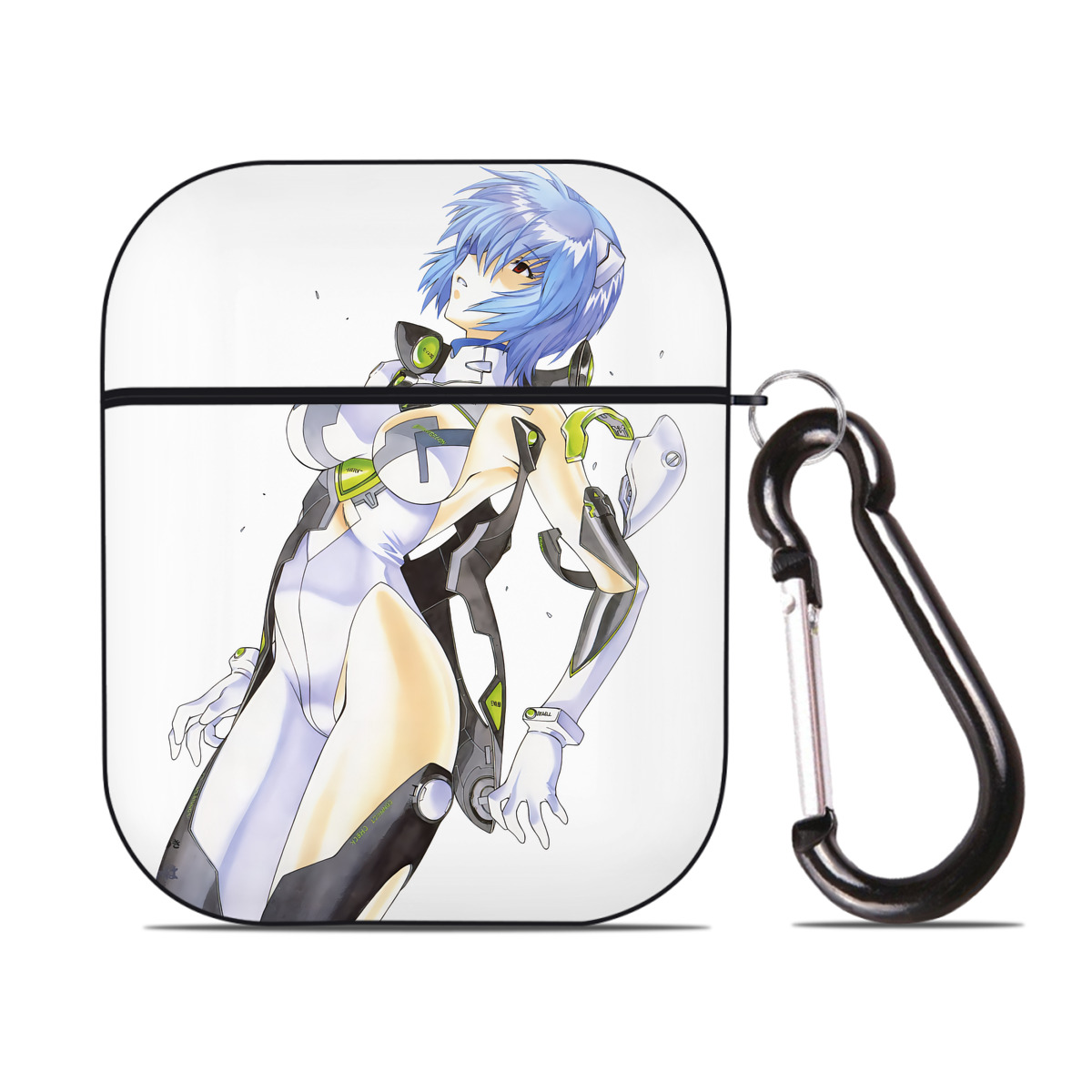 （画像用） EVA 新世紀エヴァンゲリオン AirPods 第2世代保護ケース ハードシェル ブラック 耐衝撃・防指紋・カラビナ付き