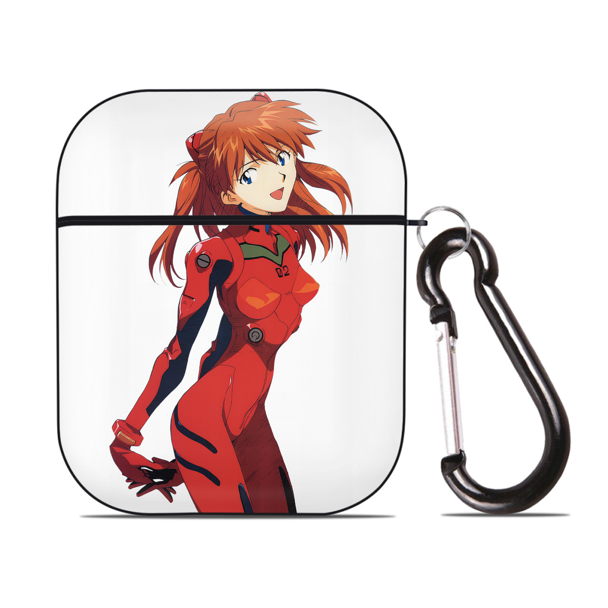 （画像用） EVA 新世紀エヴァンゲリオン AirPods 第2世代保護ケース ハードシェル ブラック 耐衝撃・防指紋・カラビナ付き