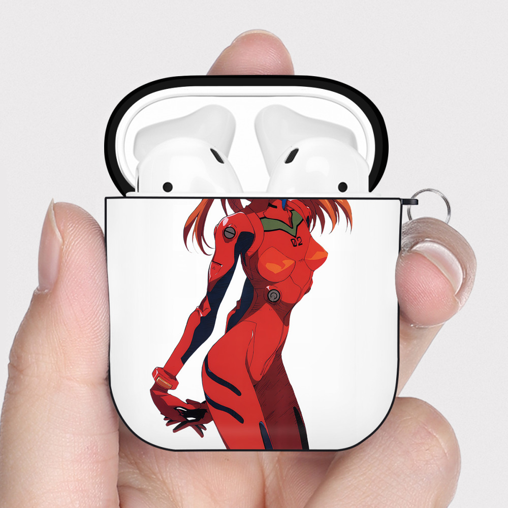 （画像用） EVA 新世紀エヴァンゲリオン AirPods 第2世代保護ケース ハードシェル ブラック 耐衝撃・防指紋・カラビナ付き