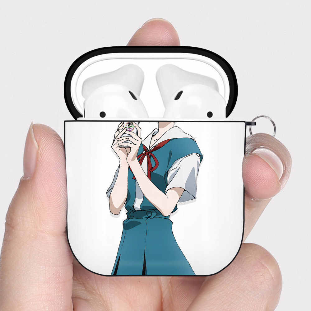 （画像用） EVA 新世紀エヴァンゲリオン AirPods 第2世代保護ケース ハードシェル ブラック 耐衝撃・防指紋・カラビナ付き