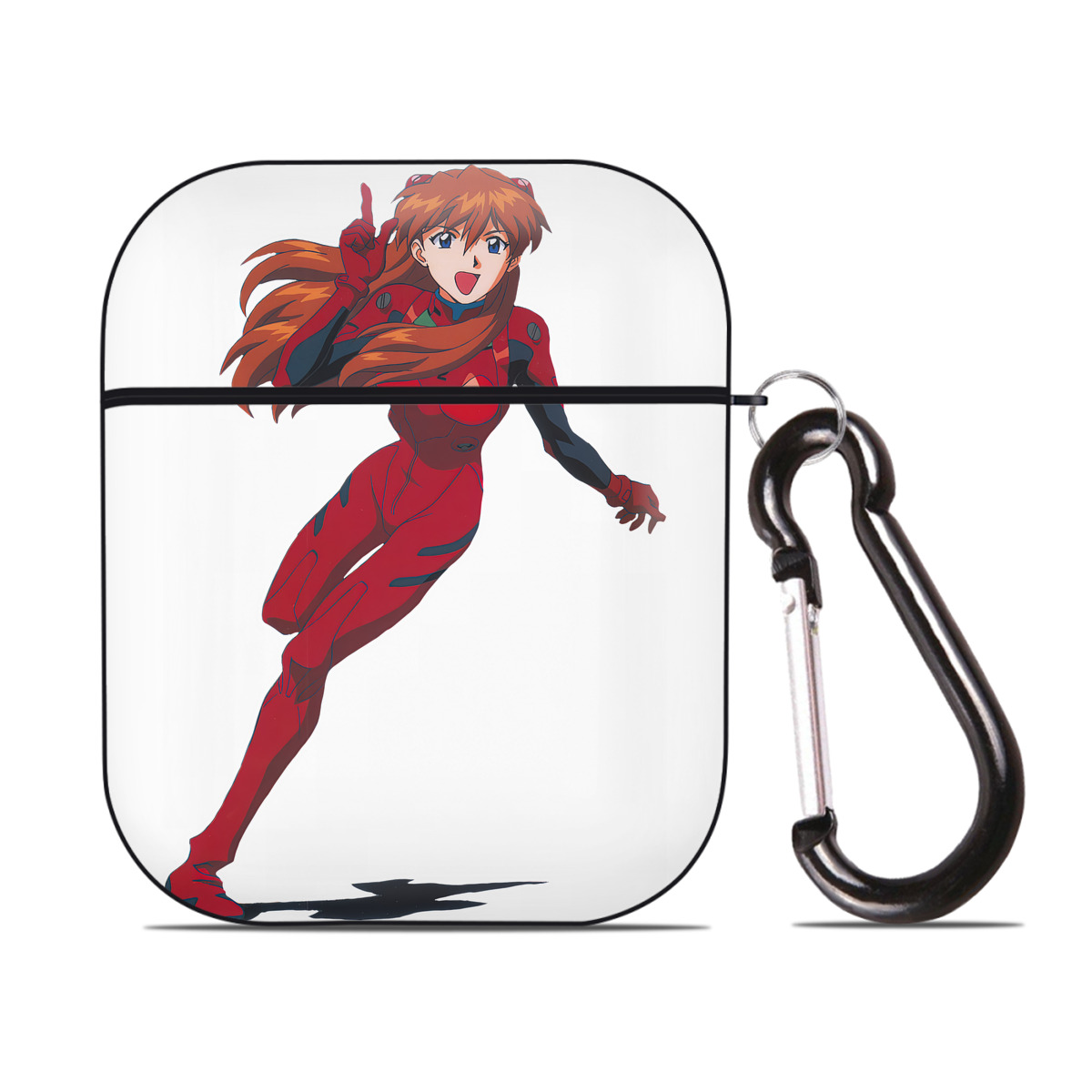（画像用） EVA 新世紀エヴァンゲリオン AirPods 第2世代保護ケース ハードシェル ブラック 耐衝撃・防指紋・カラビナ付き