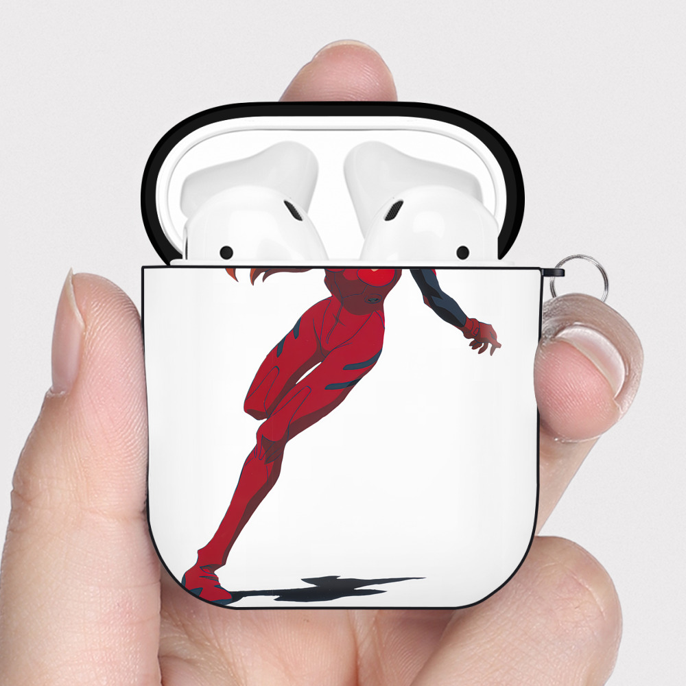 （画像用） EVA 新世紀エヴァンゲリオン AirPods 第2世代保護ケース ハードシェル ブラック 耐衝撃・防指紋・カラビナ付き