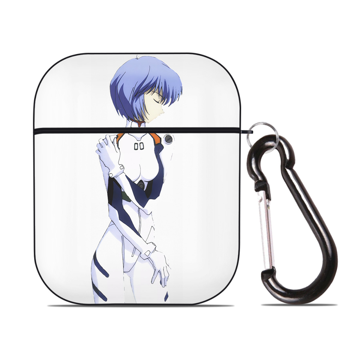 （画像用） EVA 新世紀エヴァンゲリオン AirPods 第2世代保護ケース ハードシェル ブラック 耐衝撃・防指紋・カラビナ付き