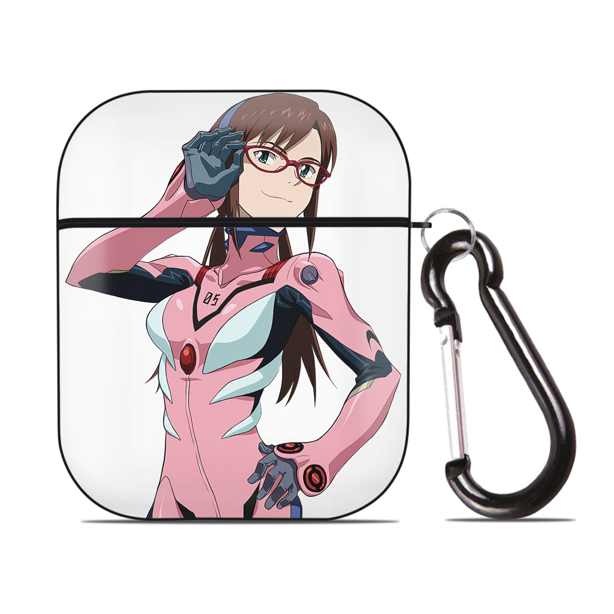 （画像用） EVA 新世紀エヴァンゲリオン AirPods 第2世代保護ケース ハードシェル ブラック 耐衝撃・防指紋・カラビナ付き