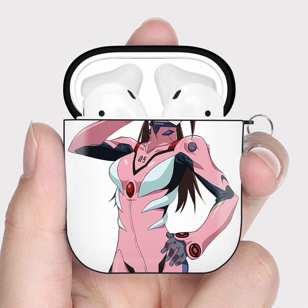 （画像用） EVA 新世紀エヴァンゲリオン AirPods 第2世代保護ケース ハードシェル ブラック 耐衝撃・防指紋・カラビナ付き