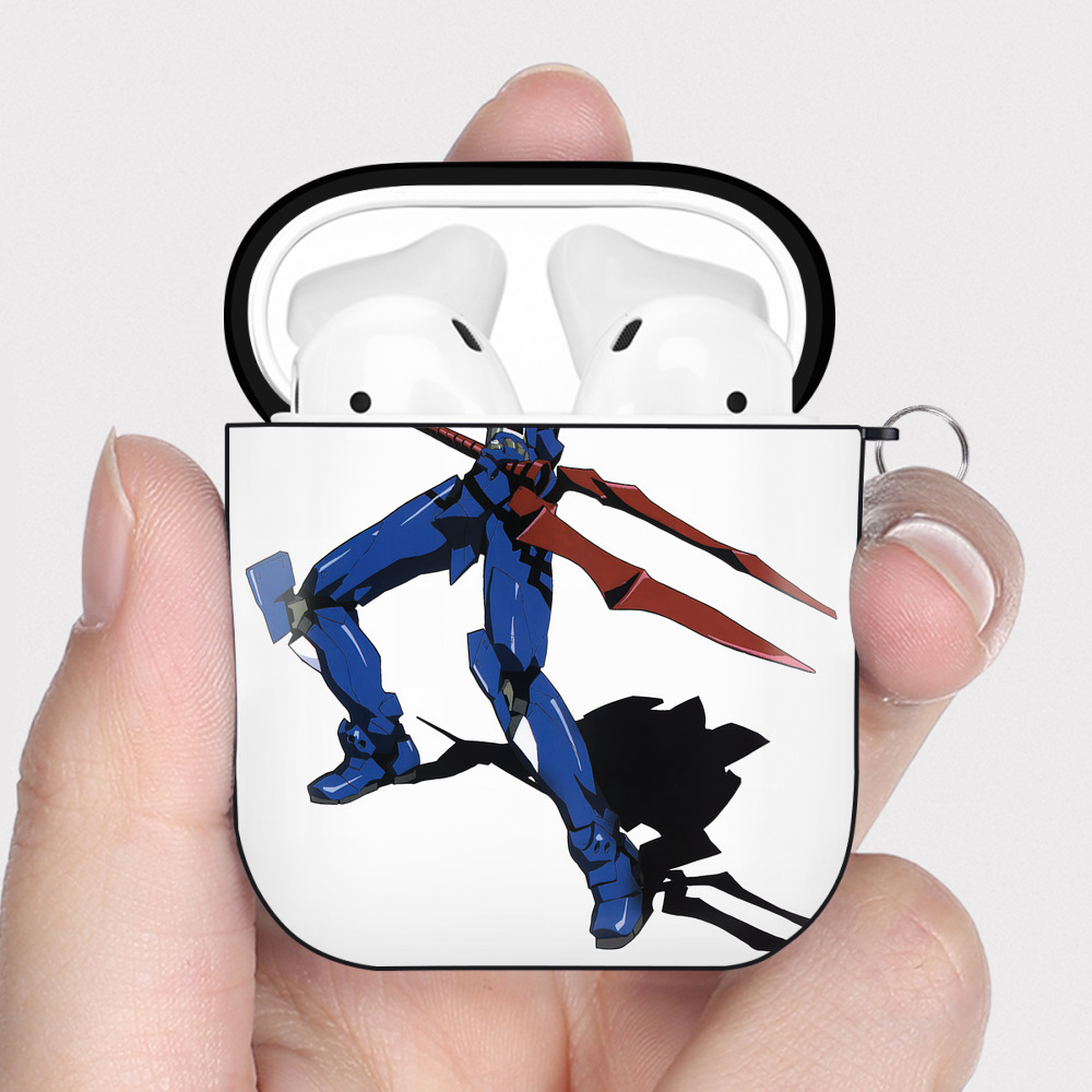 （画像用） EVA 新世紀エヴァンゲリオン AirPods 第2世代保護ケース ハードシェル ブラック 耐衝撃・防指紋・カラビナ付き