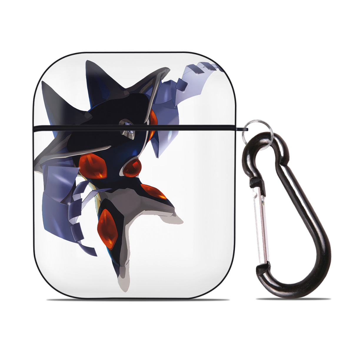 （画像用） EVA 新世紀エヴァンゲリオン AirPods 第2世代保護ケース ハードシェル ブラック 耐衝撃・防指紋・カラビナ付き