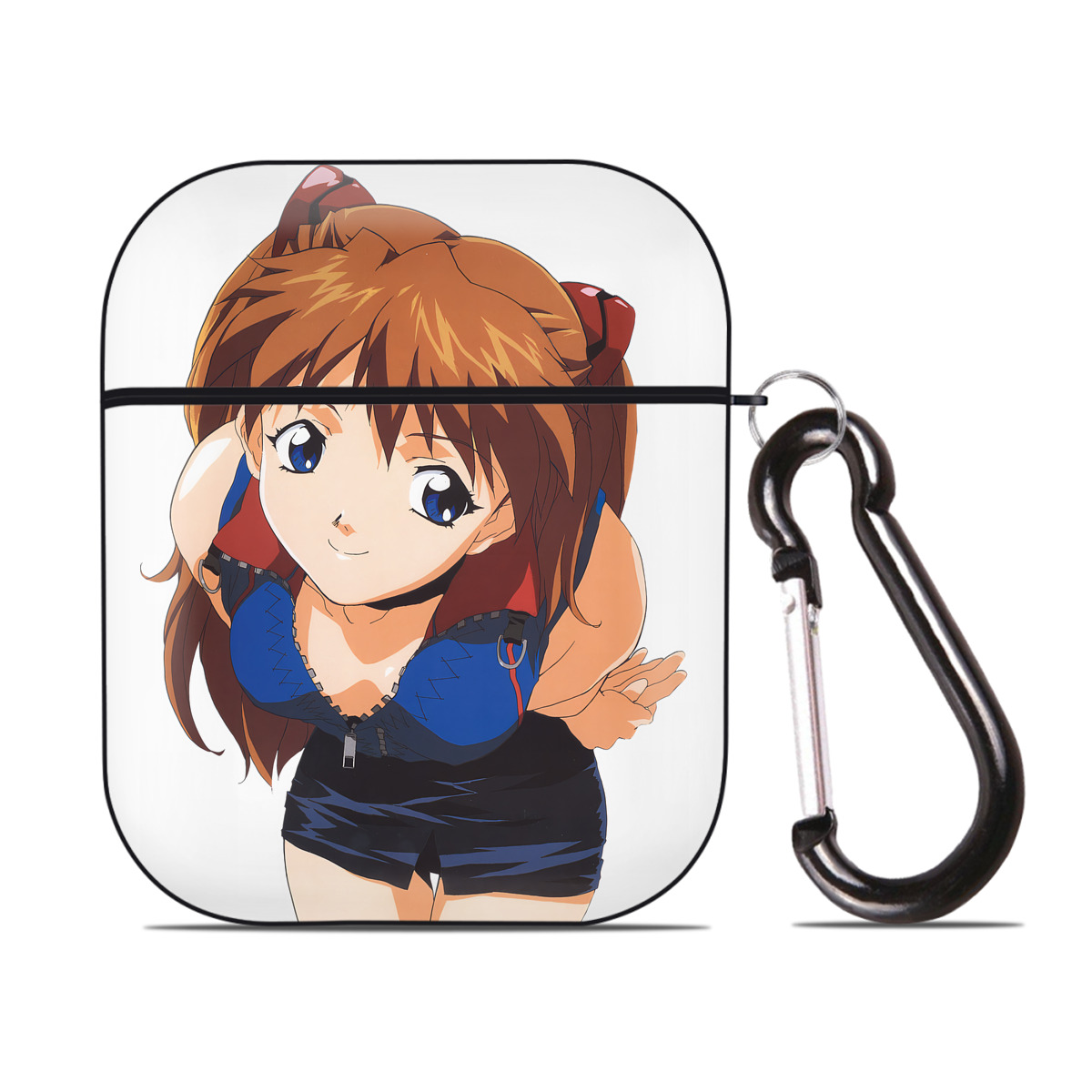 （画像用） EVA 新世紀エヴァンゲリオン AirPods 第2世代保護ケース ハードシェル ブラック 耐衝撃・防指紋・カラビナ付き