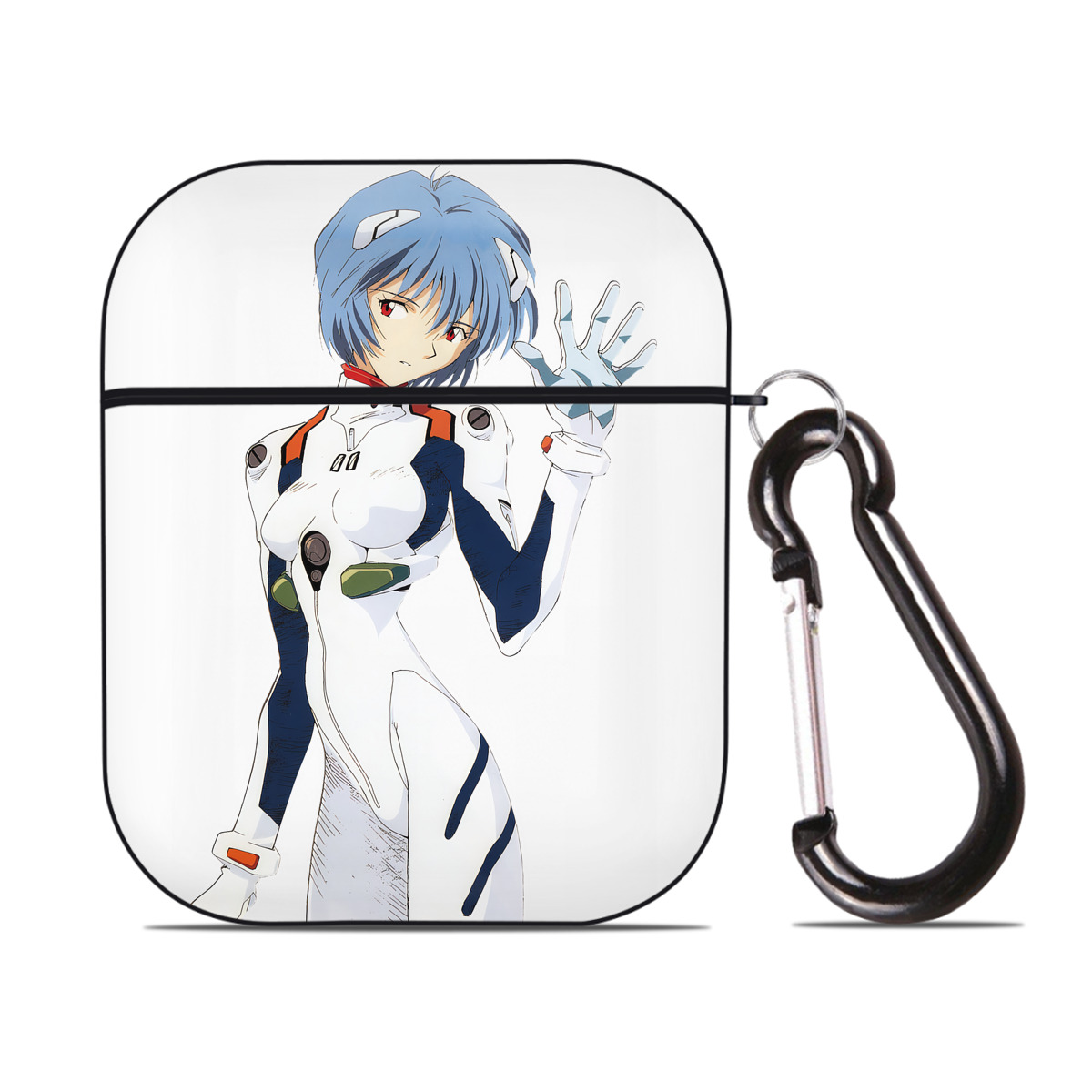 （画像用） EVA 新世紀エヴァンゲリオン AirPods 第2世代保護ケース ハードシェル ブラック 耐衝撃・防指紋・カラビナ付き