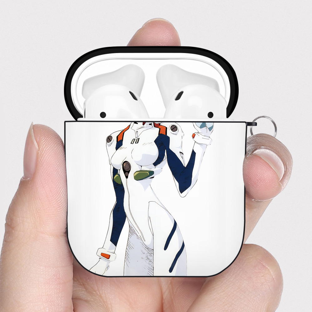 （画像用） EVA 新世紀エヴァンゲリオン AirPods 第2世代保護ケース ハードシェル ブラック 耐衝撃・防指紋・カラビナ付き