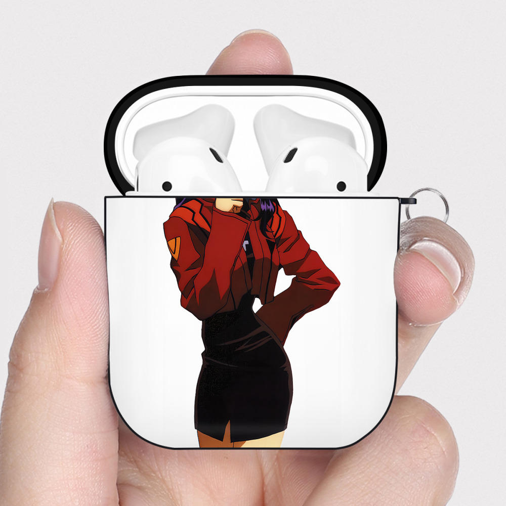 （画像用） EVA 新世紀エヴァンゲリオン AirPods 第2世代保護ケース ハードシェル ブラック 耐衝撃・防指紋・カラビナ付き