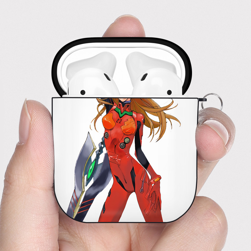 （画像用） EVA 新世紀エヴァンゲリオン AirPods 第2世代保護ケース ハードシェル ブラック 耐衝撃・防指紋・カラビナ付き