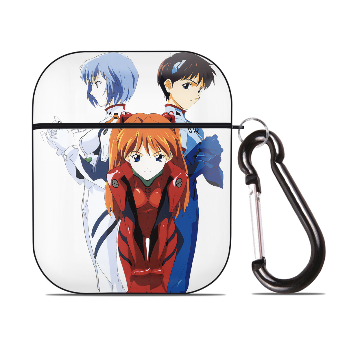 （画像用） EVA 新世紀エヴァンゲリオン AirPods 第2世代保護ケース ハードシェル ブラック 耐衝撃・防指紋・カラビナ付き