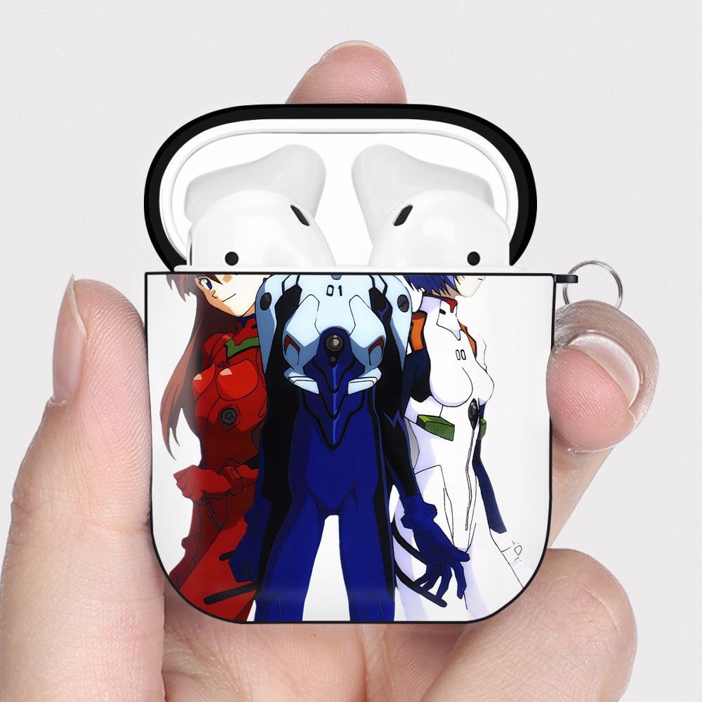 （画像用） EVA 新世紀エヴァンゲリオン AirPods 第2世代保護ケース ハードシェル ブラック 耐衝撃・防指紋・カラビナ付き