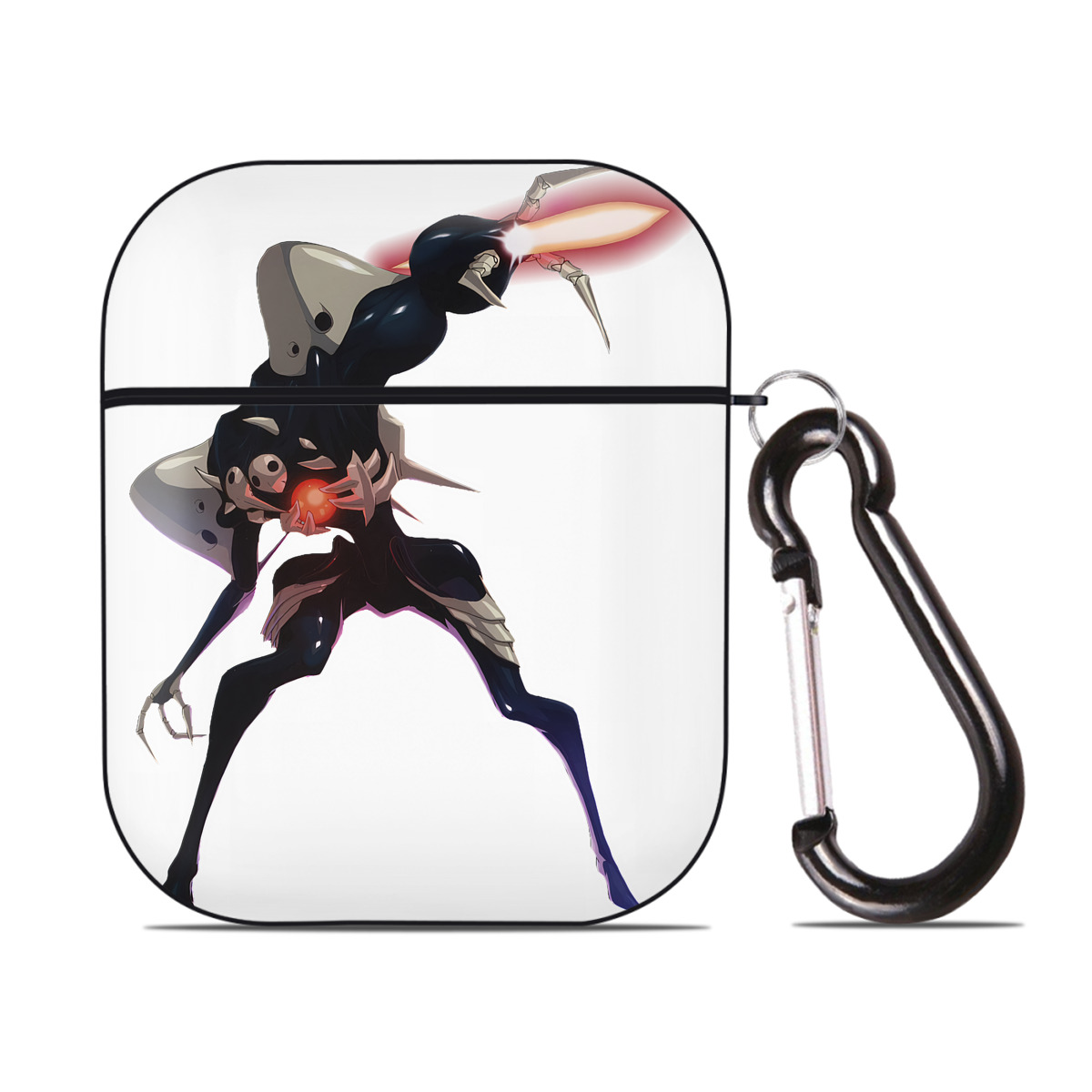（画像用） EVA 新世紀エヴァンゲリオン AirPods 第2世代保護ケース ハードシェル ブラック 耐衝撃・防指紋・カラビナ付き