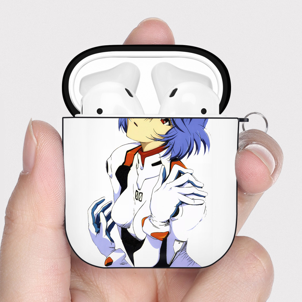 （画像用） EVA 新世紀エヴァンゲリオン AirPods 第2世代保護ケース ハードシェル ブラック 耐衝撃・防指紋・カラビナ付き