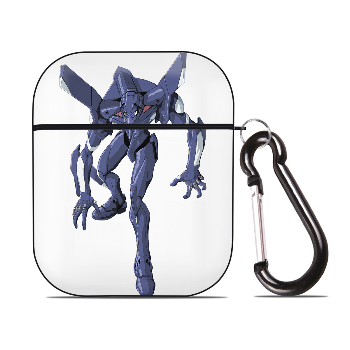 （画像用） EVA 新世紀エヴァンゲリオン AirPods 第2世代保護ケース ハードシェル ブラック 耐衝撃・防指紋・カラビナ付き