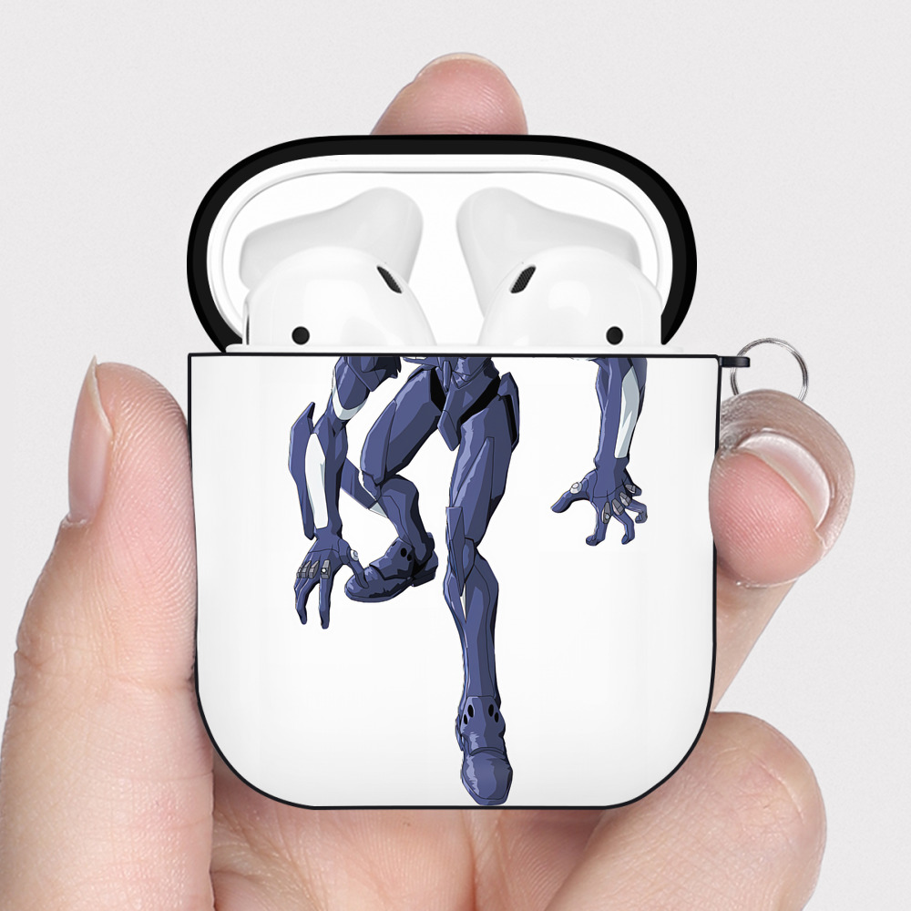 （画像用） EVA 新世紀エヴァンゲリオン AirPods 第2世代保護ケース ハードシェル ブラック 耐衝撃・防指紋・カラビナ付き