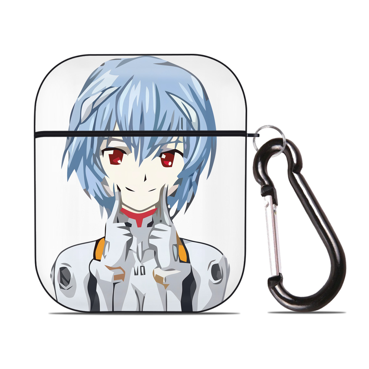 （画像用） EVA 新世紀エヴァンゲリオン AirPods 第2世代保護ケース ハードシェル ブラック 耐衝撃・防指紋・カラビナ付き