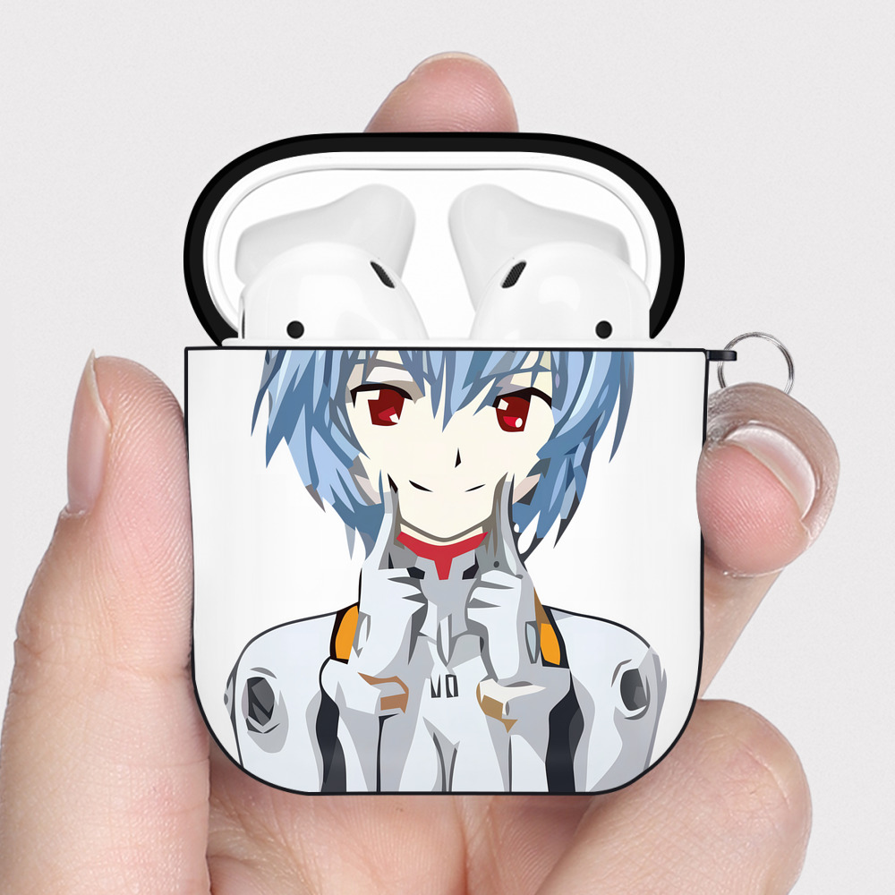 （画像用） EVA 新世紀エヴァンゲリオン AirPods 第2世代保護ケース ハードシェル ブラック 耐衝撃・防指紋・カラビナ付き