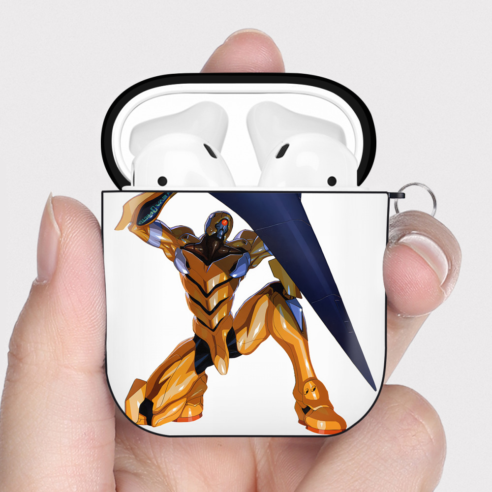 （画像用） EVA 新世紀エヴァンゲリオン AirPods 第2世代保護ケース ハードシェル ブラック 耐衝撃・防指紋・カラビナ付き